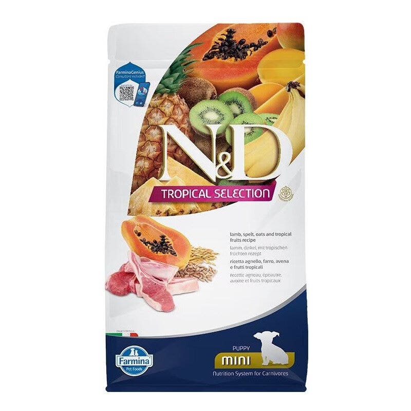 N&D Tropical Selection Dog Lamb Puppy Mini Ração Seca para Cão 5 kg