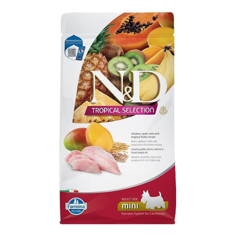 Farmina N&D Tropical Selection Ração para Cão Adulto Mini Frango Ração Seca 1,5 kg