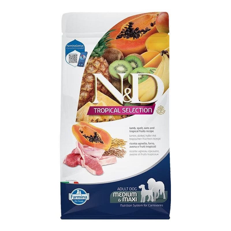 N&D Tropical Selection Dog Lamb Adult Med/Max Ração Seca para Cão 10 kg