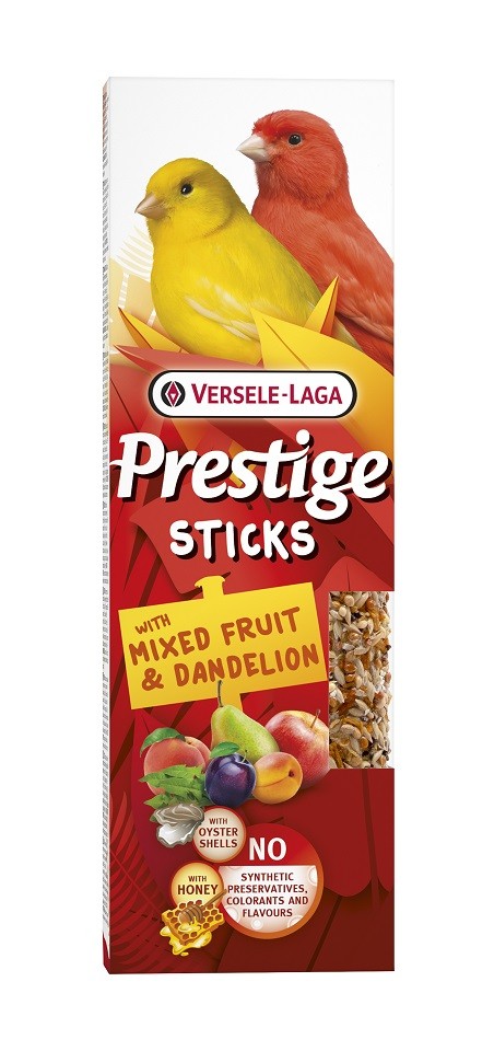 Sticks Canaries with Mixed Fruit & Dandelion — 2 un. Alimento para Aves 60 g