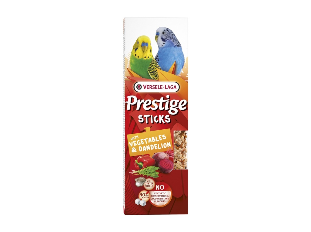 Sticks Small Parakeets with Vegetables & Dandelion — 2 un. Alimento para Aves 60 g