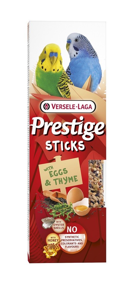 Sticks Small Parakeets with Eggs & Thyme — 2 un. Alimento para Aves 60 g