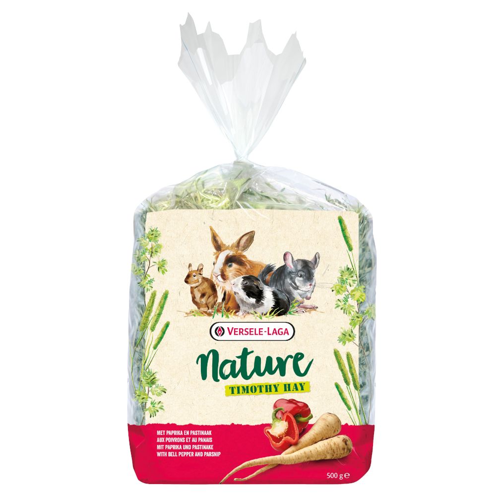 Nature Timothy Hay Bell Pepper & Parsnip Feno para Roedores 500 g