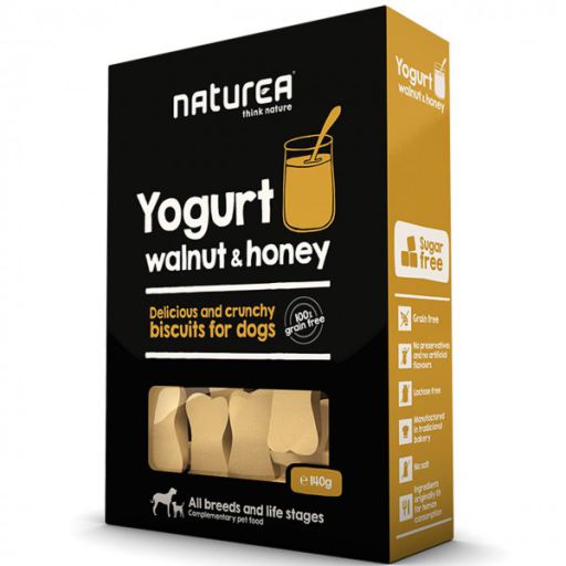 Naturea Biscuits Yogurt, Walnut & Honey Snack para Cão 140 g