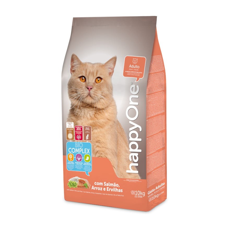 HappyOne Gato Salmão Ração Seca 10 kg