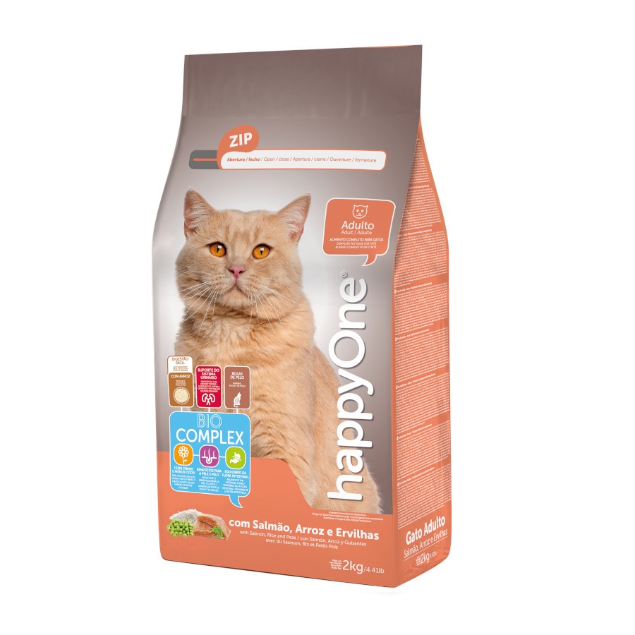HappyOne Gato Salmão Ração Seca 2 kg
