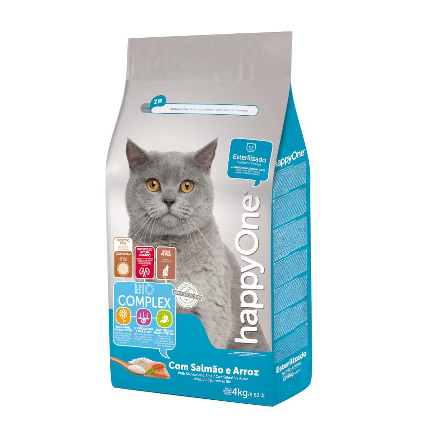 HappyOne Gato Esterilizado Ração Seca 4 kg