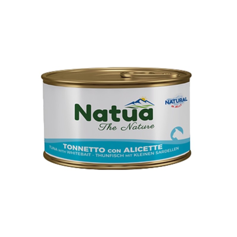 Natua Gato Lata Gel. Atum & Anchovetas Peg Alimento Húmido 85 g