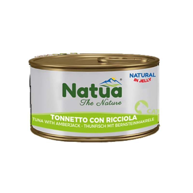 Natua Gato Lata Gel. Atum & Peixe Cauda Ama Alimento Húmido 85 g