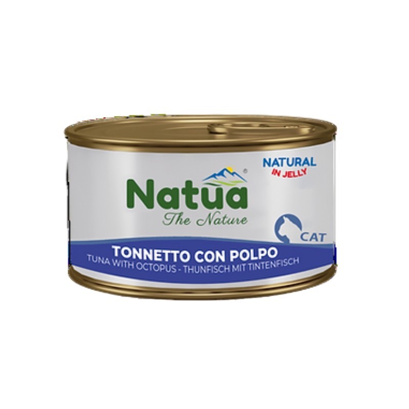Natua Gato Lata Gel. Atum & Polvo Alimento Húmido 85 g