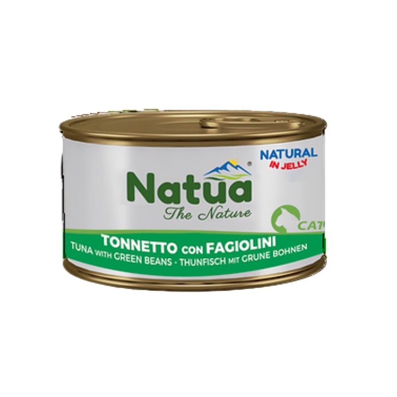 Natua Gato Lata Gel. Atum & Feijao Verde Alimento Húmido 85 g