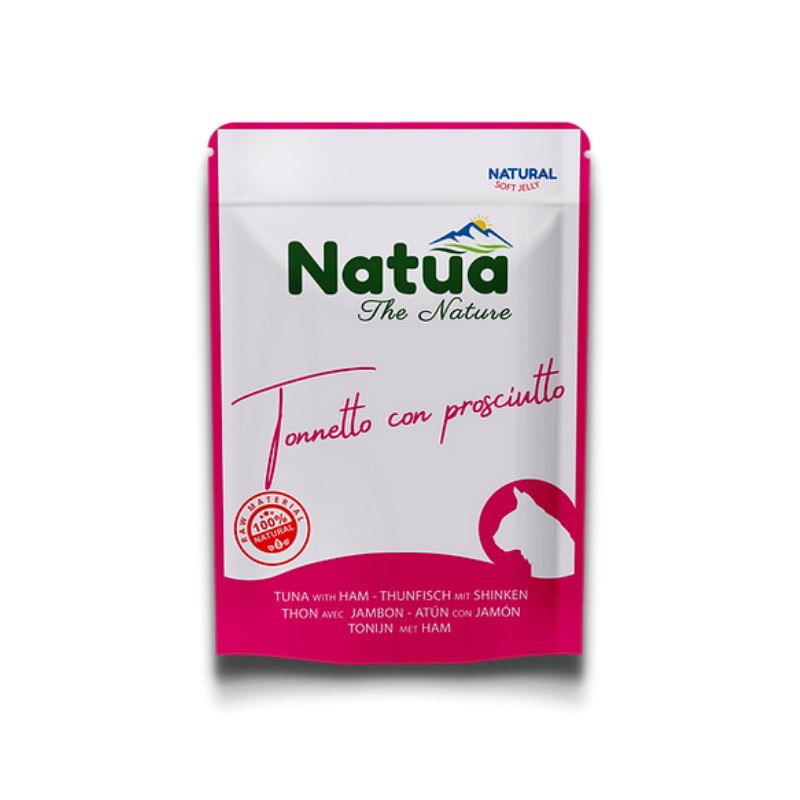Natua Gato Pouch Atum & Presunto Alimento Húmido 70 g