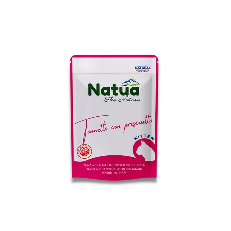 Natua Gato Pouch Atum &Presunto (Kitten) Alimento Húmido 70 g