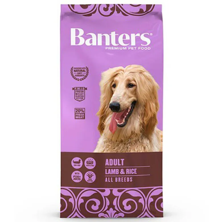 Banters Adulto Lamb e Rice Ração Seca para Cão 3 kg
