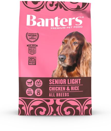Banters Adulto Senior e light Ração Seca para Cão 3 kg