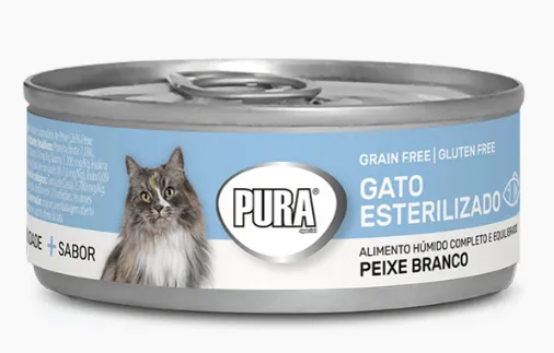 Peixe Branco Esterilizado Alimento Húmido para Gato 85 g