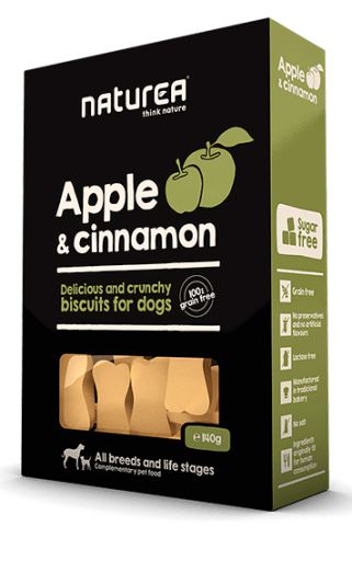 [NR090] Naturea Biscuits galletas para perro con manzana y canela 140 g