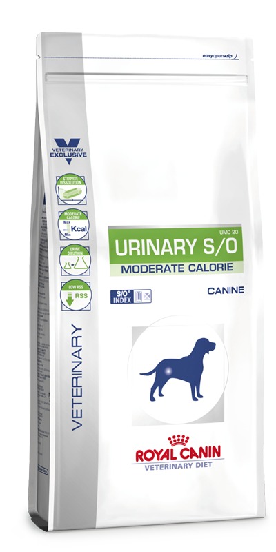 [3800201] RC Urinary S/O Moderate Calorie Seco Cão 1,5 kg