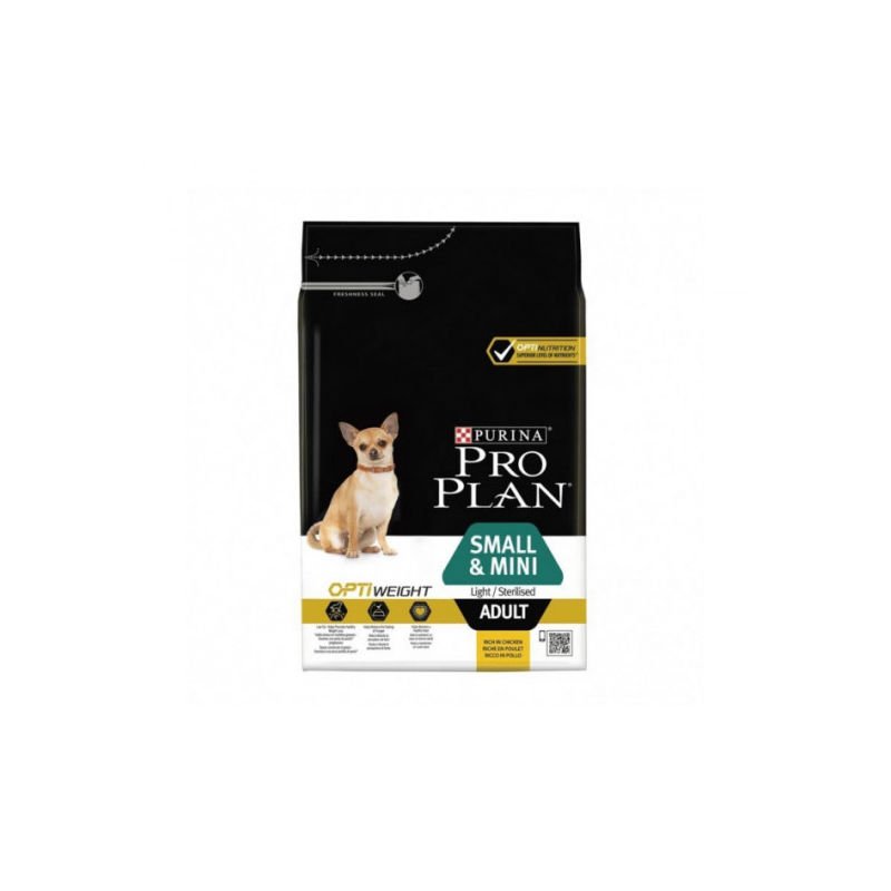 Pro Plan Small&Mini Adult Light Sterilized Frango Ração Seca para Cão 3 kg