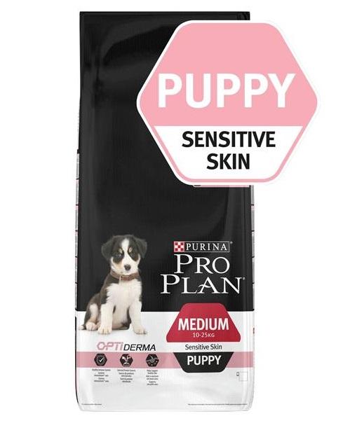 Pro Plan Medium Puppy Sensitive Skin Salmão Ração Seca para Cão 3 kg