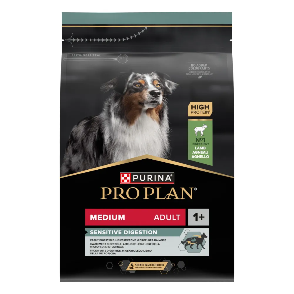 Pro Plan Medium Adult Sensitive Digestion Borrego Ração Seca para Cão 14 kg