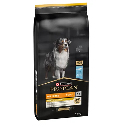 [12534347] PRO PLAN Light Sterilized All Size Adult Rico em Peixe do Oceano Seco 14Kg