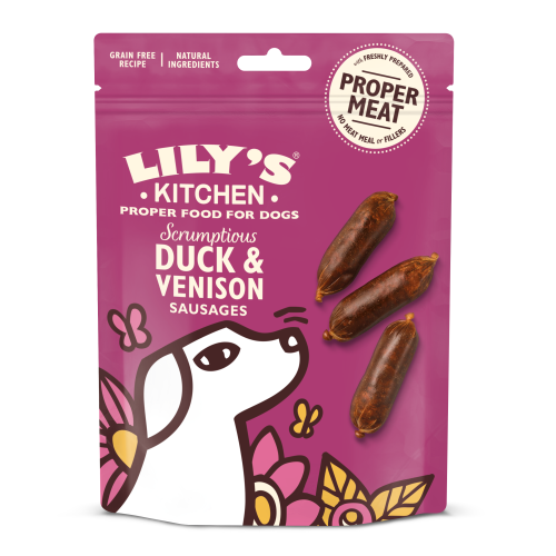 Lily's Kitchen Salsichas de Pato e Veado Snacks para Cão 70 g
