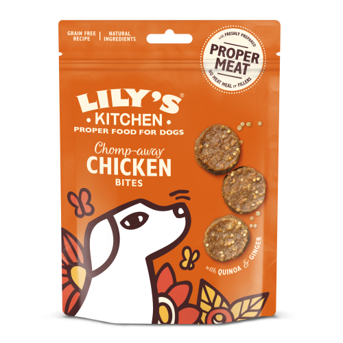 Lily's Kitchen Frango Bites com Quinoa e Gengibre Snacks para Cão 70 g