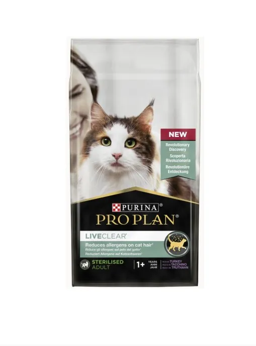 Pro Plan Live Clear Sterilized Adult Peru Ração Seca para Gato 1,4 kg
