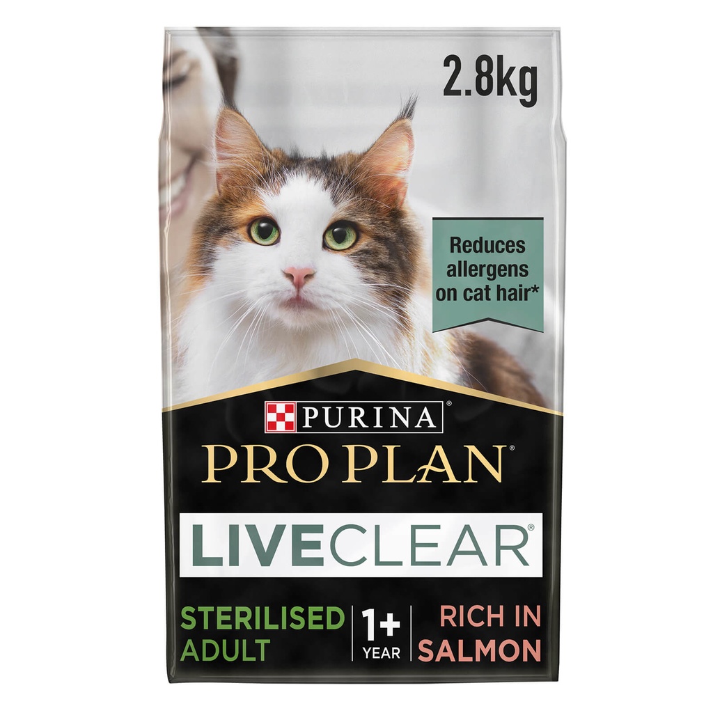 PRO PLAN Live Clear Sterilized Adult Salmão Seco 2,8Kg