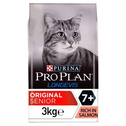 Purina Pro Plan Original Senior 7+ Longevis Rico em Salmão 3 kg