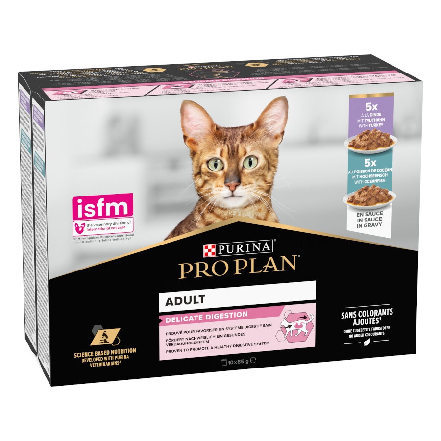 PRO PLAN Delicate Degestion Perú e Peixe do Oceano Húmido (SingleServe) (10x85g)