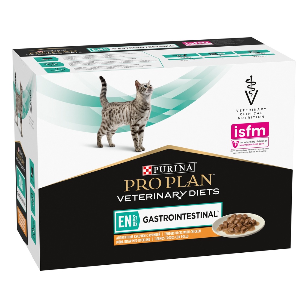 Purina Pro Plan Veterinary Diets EN — Gastrointestinal (Saquetas) Húmido (SingleServe) Alimento Dietético Húmido para Gato 85 g