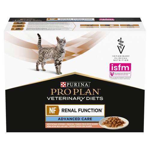 Purina Pro Plan Veterinary Diets NF — Renal Fuction Salmão (Saquetas) Húmido (SingleServe) Alimento Dietético Húmido para Gato 85 g