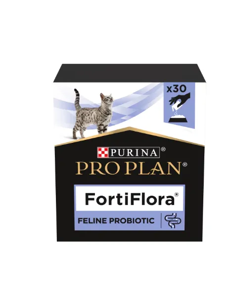 Purina Pro Plan Veterinary Diets Fortiflora Suplemento Nutricional Complemento gato para Cão 30 × 1 g