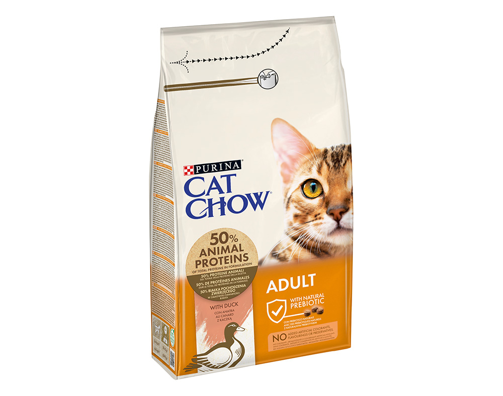 Purina Cat Chow Adult Pato Ração Seca para Gato 1,5 kg