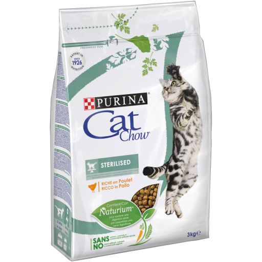 CAT CHOW Sterilized Frango Seco 4x3kg