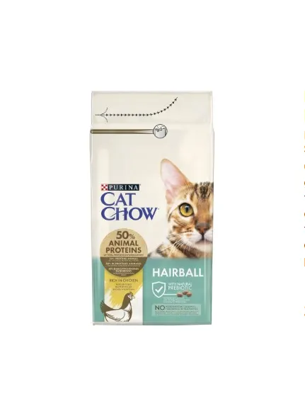 Purina Cat Chow Controlo das Bolas de Pêlo Frango Ração Seca para Gato 6 × 1,5 kg