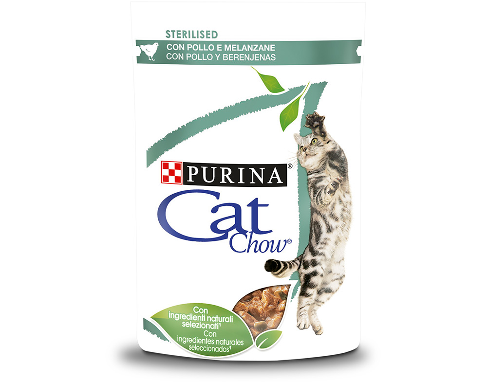 [12527740] CAT CHOW Sterilized Frango e Beringela Húmido (SingleServe) 26x85g