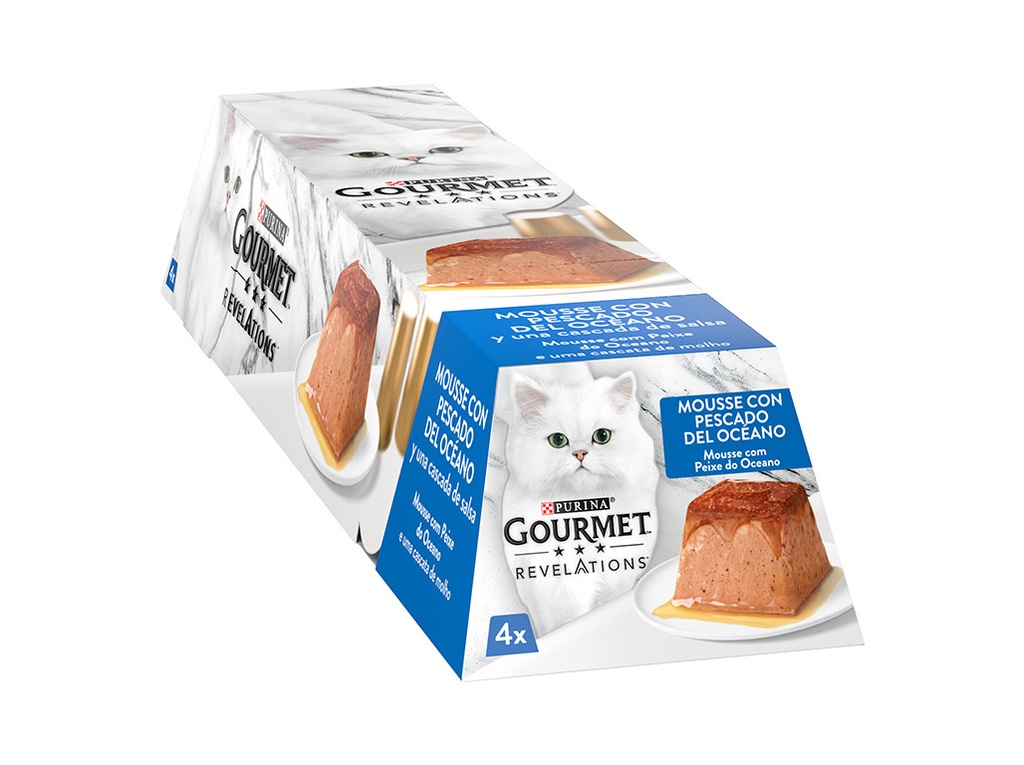 Gourmet Revelations Mousse Peixe do Oceano Húmido (SingleServe) para Gato 4 × 57 g