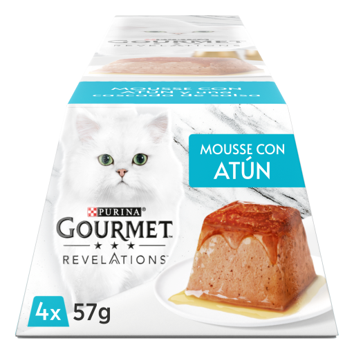 Gourmet Revelations Mousse Atum e uma cascata de Molho Húmido (SingleServe) para Gato 4 × 57 g