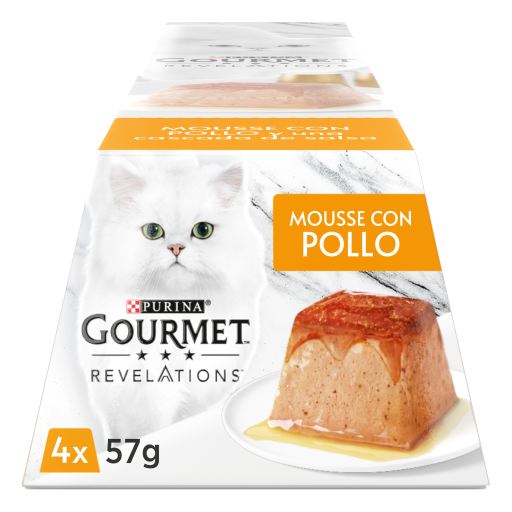 Gourmet Revelations Mousse Frango e uma cascata de Molho Húmido (SingleServe) para Gato 4 × 57 g