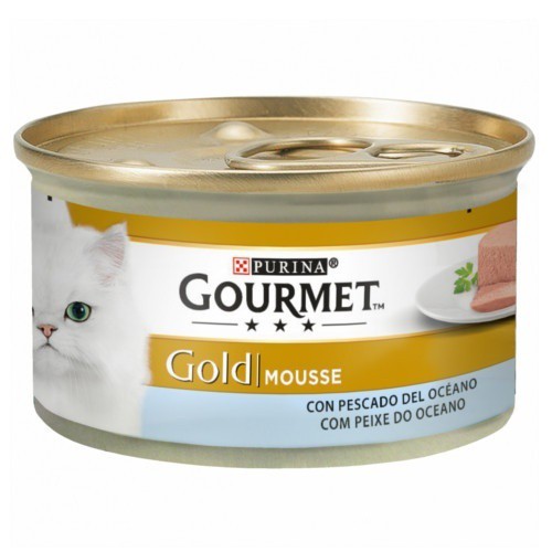 Gourmet Gold Mousse Peixe do Oceano Húmido (SingleServe) para Gato 85 g