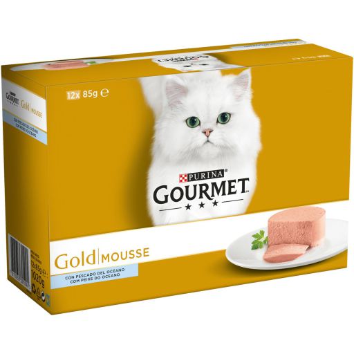 GOURMET GOLD Mousse Peixe do Oceano MPK Húmido (SingleServe) 12x85g)