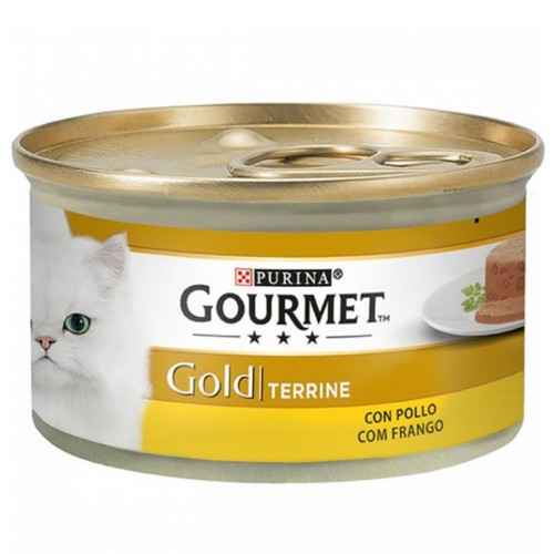 Gourmet Gold Terrine Frango Húmido (SingleServe) Alimento Húmido para Gato 85 g