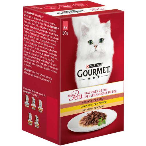 GOURMET MON PETIT Seleção com Aves Húmido (SingleServe) 8(6x50g)