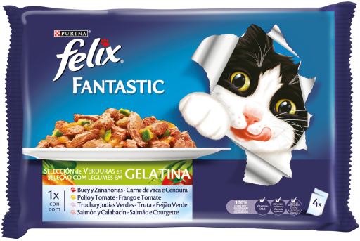 FELIX Fantastic Seleção de Legumes Húmido (SingleServe) (4x85g)