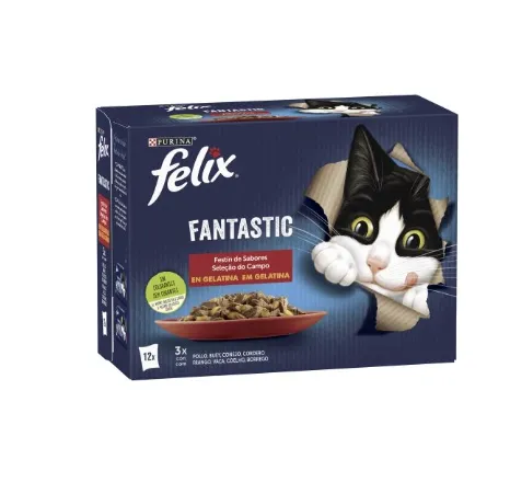 FELIX Fantastic Gelatina de Carne Húmido (SingleServe) (12x85g)