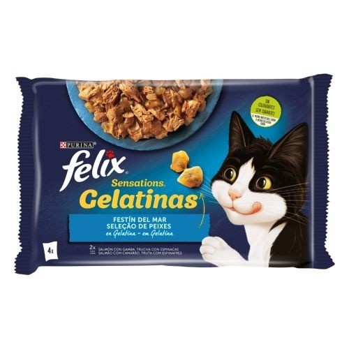 [12480188] FELIX Sensations Gelatina de Peixe Húmido (SingleServe) (4x85g)