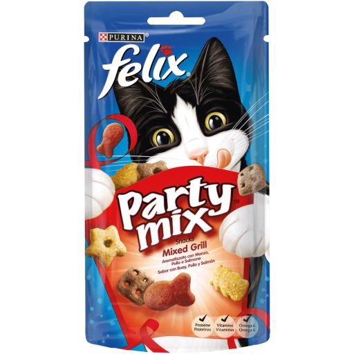 Felix Party Mix Mixed Grill Snacks para Gato 60 g